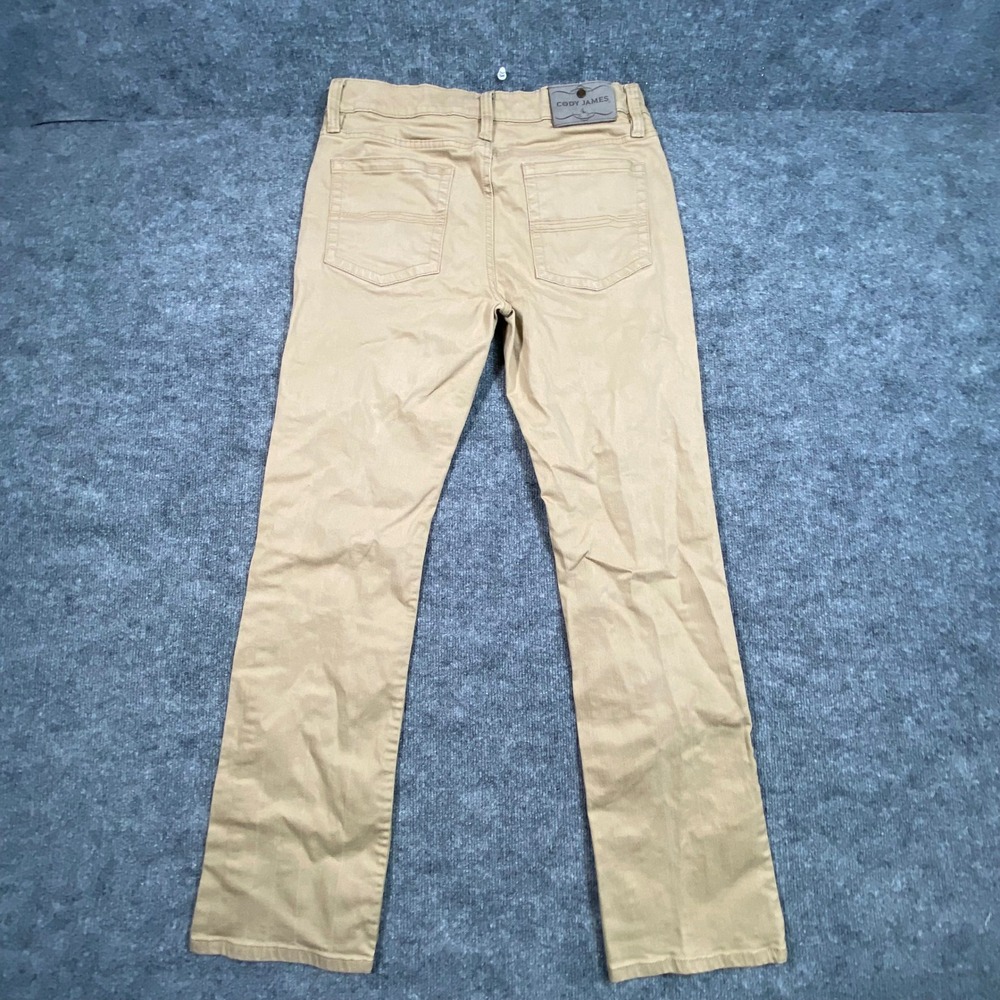 Cody James Mens Tan Khaki Slim Fit Stretch Pants 34W x 34L (Measures 32L)